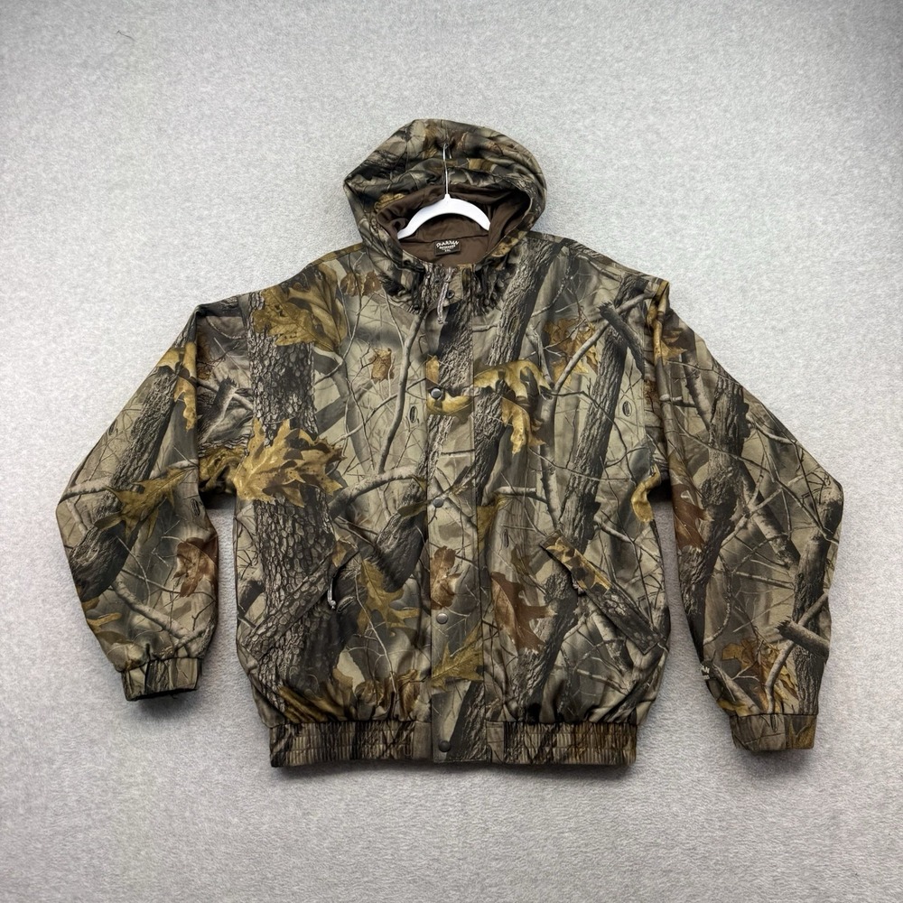 Spartan Outdoors Hooded Camo Jacket Men's XXL‎ Zip Realtree Hardwoods Coat